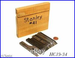 Original MILLERS PATENT STANLEY cutter iron set 41 42 43 44 stanley tools