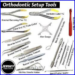 Orthodontic Bracket Positioning Gauge Distal Cutter Ligature Pliers Dental Tools