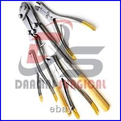 PIN & WIRE Cutter Set of 4 T/C Jaw Orthopedic Surgical Pliers Veterinary Special