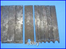 Parts set 14 irons blades cutters for Siegley wood plow plane dado bead match