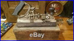Patent 1884 early Stanley No 45 plane with org box, box set of 15 cutters & more