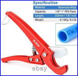 Pex Crimper Kit Copper Ring Crimping with Ring Removal Tool Pipe Cutter Set Ring