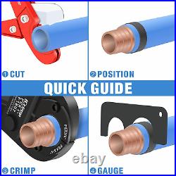 Pex Crimper Kit Copper Ring Crimping with Ring Removal Tool Pipe Cutter Set Ring
