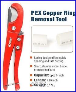 thumbnail image 2 of Vilstone PEX Combo Crimping Tool Kit - 1/2 & 3/4 Inch Copper Rings - With Cutter & Go/No-Go Gauge 2 of 5