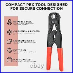 Pex Pipe Crimping Tool Set Hose Cutter for 3/8 1/2 3/4 1 inch Copper Ring Gauge