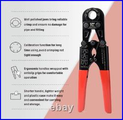 Pex Pipe Crimping Tool Set with Pipe Hose Cutter for 3/8 1/2 3/4 1in Copper Ring