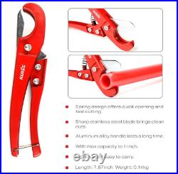Pex Pipe Crimping Tool Set with Pipe Hose Cutter for 3/8 1/2 3/4 1in Copper Ring