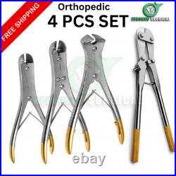 Pin & Wire Cutter Set 4 PCS TC German Orthopedic Surgical Pliers Veterinary Tool