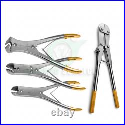 Pin & Wire Cutter Set 4 PCS TC German Orthopedic Surgical Pliers Veterinary Tool