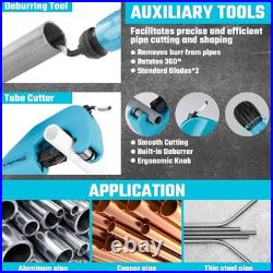 Pipe Bending Tools Set 90° Forward/Reverse Bender with Cutter & Deburring Tool Pipe Bending Tools Set 90° Forward/Reverse Bender with Cutter & Deburring Tool