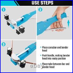 Pipe Bending Tools Set 90° Forward/Reverse Bender with Cutter & Deburring Tool Pipe Bending Tools Set 90° Forward/Reverse Bender with Cutter & Deburring Tool