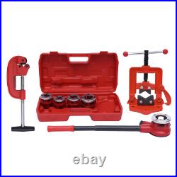 Pipe Threader Ratchet Type +5 Dies Set 1/2 UP TO 2 Pipe Cutter Threading Tool Pipe Threader Ratchet Type +5 Dies Set 1/2 UP TO 2 Pipe Cutter Threading Tool