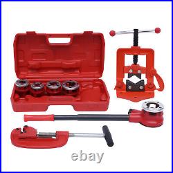 Pipe Threader Ratchet Type +5 Dies Set 1/2 UP TO 2 Pipe Cutter Threading Tool