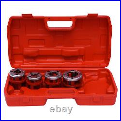 Pipe Threader Ratchet Typeand5 Dies Set Pipe Cutter Threading Tool 1/2 Up to 2