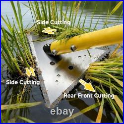 Pond Weed Cutter Tool Lake Cattail Cutter 3 Blade Aluminum Pole System