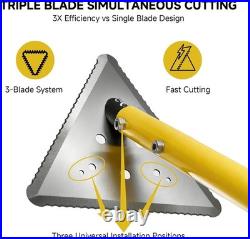 Pond Weed Cutter Tool Lake Cattail Cutter 3 Blade Aluminum Pole System
