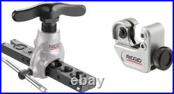 Precision Non-Ratcheting Pipe Flaring Tool & Compact Tubing Cutter Set