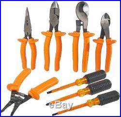 Premium Insulated Tool Set with Pliers, Screwdriver and Cable Cutter (8-Piece)