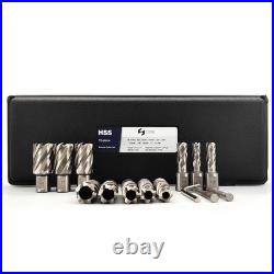 Pro Edge 11pcs Annular Cutter Set, 1 Cutting Depth, 7/16 to 11/16 Cutting