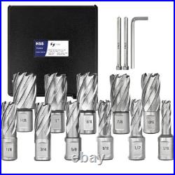 Pro Edge 11pcs Annular Cutter Set, 1 Cutting Depth, 7/16 to 11/16 Cutting