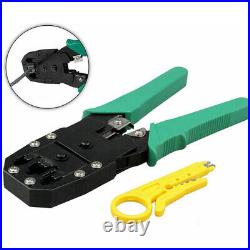 RJ45 Ethernet Network Cable Tester Crimping Stripper Cutter Tool Kit Set UKED