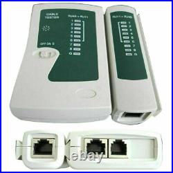 RJ45 Ethernet Network Cable Tester Crimping Stripper Cutter Tool Kit Set UKES