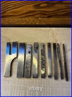 Rare Set Of 9 Stanley Millers Patent 41424344 Plane Cutters