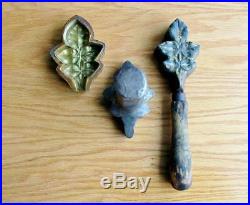 Rare Vintage Millinery Leaf Flower Iron Tool Mold Brass Antique Cutter Set #16