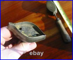 Rare Vintage Millinery Leaf Flower Iron Tool Mold Brass Antique Set Cutter #5