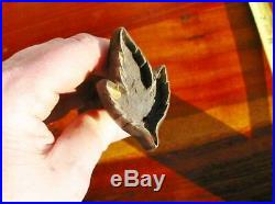 Rare Vintage Millinery Leaf Flower Iron Tool Mold Bronze Antique Set Cutter #8