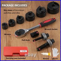 Ratchet Knockout Punch Set 1/2 to 2 Electrical Conduit Hole Cutter Ratchet Knockout Punch Set 1/2 to 2 Electrical Conduit Hole Cutter