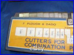 Record 050 combination plough / beading plane full set of cutters, original box