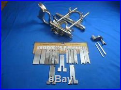 Record 050 combination plough / beading plane with extended set of 19 cutters