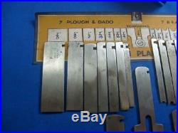 Record 050 combination plough / beading plane with extended set of 19 cutters