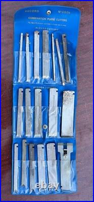 Record 050C Combination (Plough) Plane & Complete Set of 18 Cutters