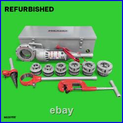 Ridgid 700 With 12r Pvc 1/2''-2'' Die Set, Reamer, & Cutter In Metal Tool Box