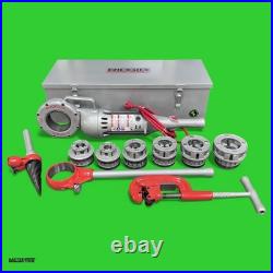 Ridgid 700 With 12r Pvc 1/2''-2'' Die Set, Reamer, & Cutter In Metal Tool Box