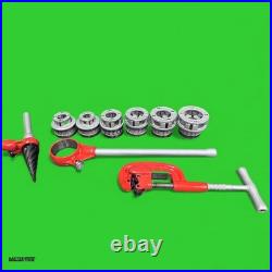 Ridgid 700 With 12r Pvc 1/2''-2'' Die Set, Reamer, & Cutter In Metal Tool Box