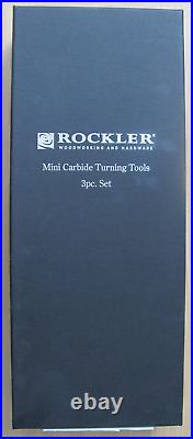 Rockler Mini Ergonomic Carbide Turning 3 Piece Set Woodworking Tools Unused