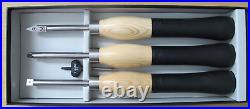 Rockler Mini Ergonomic Carbide Turning 3 Piece Set Woodworking Tools Unused