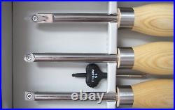 Rockler Mini Ergonomic Carbide Turning 3 Piece Set Woodworking Tools Unused