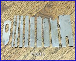SET of STANLEY MILLER'S PATENT PLOW PLANE CUTTERS withBOX-HAND TOOL PARTS-141 143