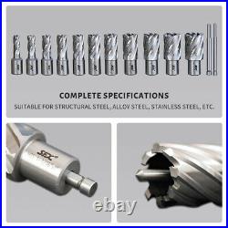 SFX 11pc Set Annular Cutter 3/4 Weldon Shank 9/16 11/16 3/4 Magnetic Drill Bit