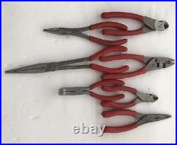 SNAP ON TOOL 7 piece PLIERS & Cutter set 911BCP 497CCP 61ACP 96CF 47CF 87CF 86AC