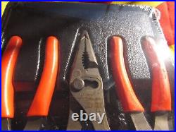 SNAP-ON TOOLS ORANGE TALON GRIP SLIP JOINT 3 PLIER SET WithSIDE CUTTERS #PL346ACFO