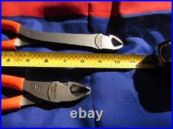 SNAP-ON TOOLS ORANGE TALON GRIP SLIP JOINT 3 PLIER SET WithSIDE CUTTERS #PL346ACFO