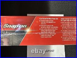 SNAP ON TOOLS USA NEW RED 6pc Essential Pliers / Cutters Foam Set PL600ES1FR