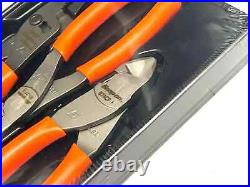 SNAP ON TOOLS USA PL307ACFO 3 Piece Pliers Cutter Set Orange Sealed New +