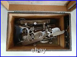 STANLEY 45 plane original box with cutters, cam rest, both sets of rods / manual