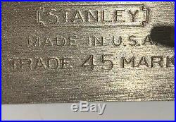STANLEY No. #45 Plane with full boxed set of cutters in original box NICE Vintage